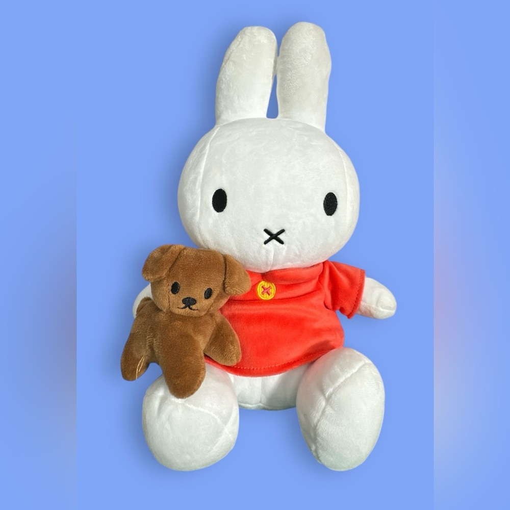 Miffy 14” Holland Bonton plush holding Snuffy the dog exclusive netherlands
